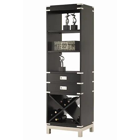 Mercury Single Etagere with Wine Rack